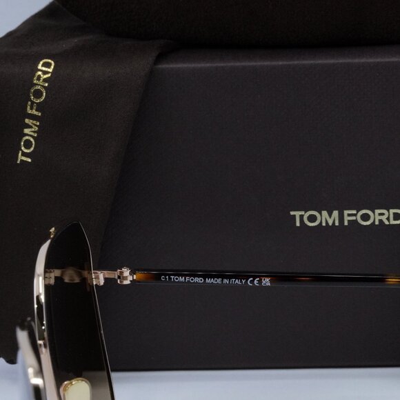 Tom Ford Claudia-02 FT0839 52F Square Sunglasses - Gold/Brown main image 8